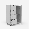 4-drawer Cabinet with 2 Shelves for Bathroom and Bedroom Rendel Model