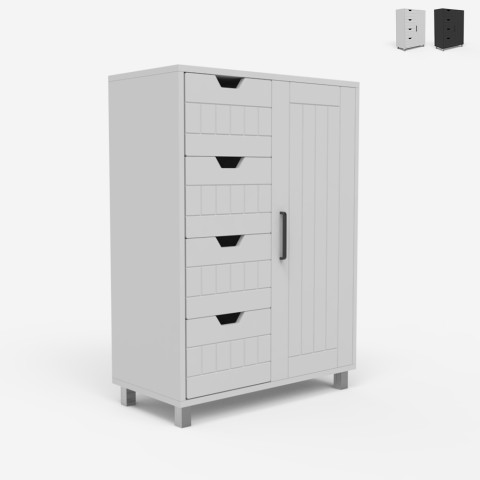 4-drawer Cabinet with 2 Shelves for Bathroom and Bedroom Rendel Promotion