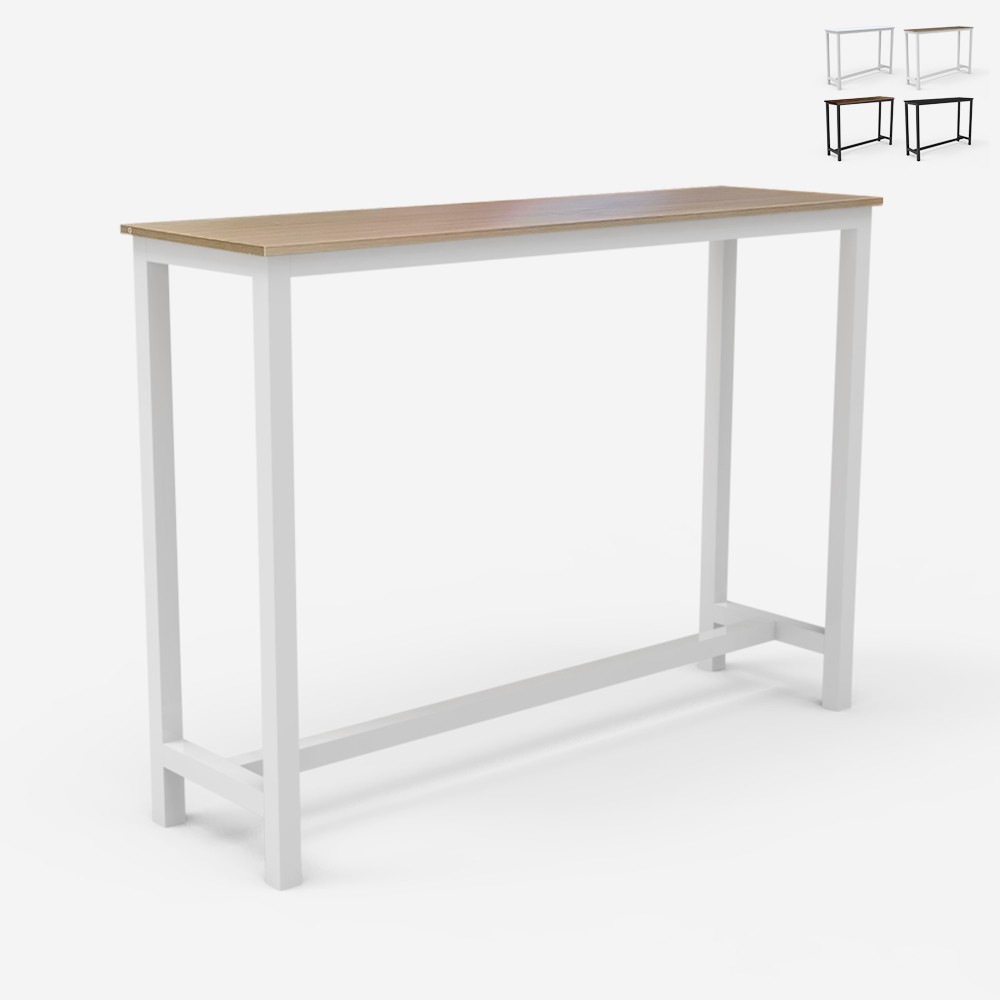 High Table with Bar Stools for Kitchen or Entryway Console 140x37x100cm Edebel