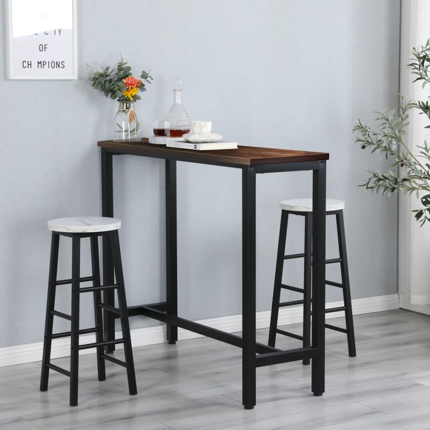 Kitchen console table online with stools