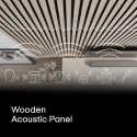 4 x decorative panel 240x60cm sound-absorbing birch wood Kover-OW Discounts