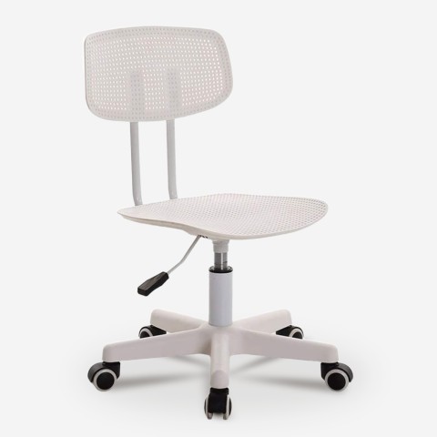 Ergonomic adjustable white Riverside smartworking office chair. Promotion