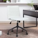 Adjustable ergonomic design office chair white fabric Zolder Light On Sale