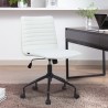 Ergonomic Adjustable Office Chair with White Fabric - Zolder Light On Sale