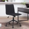 Zolder Dark Black Fabric Padded Swivel Office Chair for Smartworking On Sale