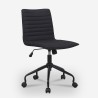 Zolder Dark Black Fabric Padded Swivel Office Chair for Smartworking Promotion