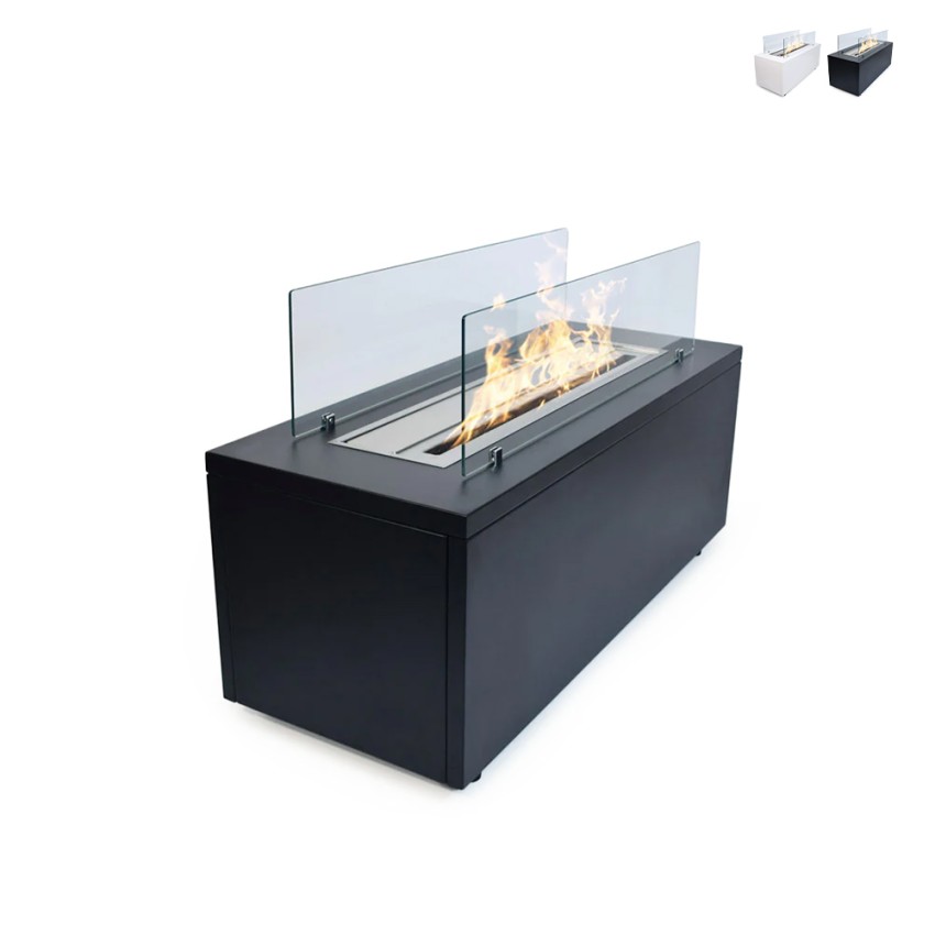 Caravaggio Freestanding Bioethanol Fireplace Indoor Outdoor 100x40x40cm Promotion