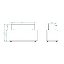 Caravaggio Freestanding Bioethanol Fireplace Indoor Outdoor 100x40x40cm 