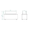 Caravaggio Freestanding Bioethanol Fireplace Indoor Outdoor 100x40x40cm 