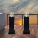 Bioethanol fireplace for outdoor design column Capri 70. Discounts