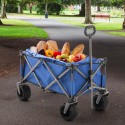 Folding beach and garden trolley with 4 wheels 100kg Sandy On Sale