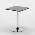 Mojito Set Made of a 70x70cm Black Square Table and 2 Colourful Barcellona Chairs 