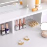 Modern white makeup console station with 2 drawers and mirror Lena. Discounts