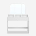 Makeup console with 2 drawers, mirror and stool Maggie. On Sale