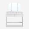 Makeup console with 2 drawers, mirror and stool Maggie. On Sale