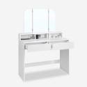 Makeup console with 2 drawers, mirror and stool Maggie. Offers