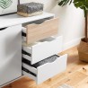 Scandinavian style sideboard 2 doors 3 drawers white wood Kinitoo Choice Of