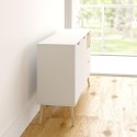 Scandinavian style sideboard 2 doors 3 drawers white wood Kinitoo Bulk Discounts