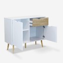 Mobile sideboard Nordic style 2 doors 1 drawer white wood Jubi Sale