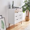 Modern scandinavian style white oak 5-drawer chest Kiricap Catalog