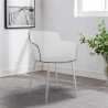 Transparent polycarbonate chair with armrests and wooden legs Suntree Catalog