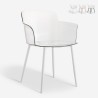 Transparent polycarbonate chair with armrests and wooden legs Suntree Offers