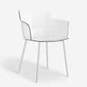 Transparent polycarbonate chair with armrests and wooden legs Suntree Cost