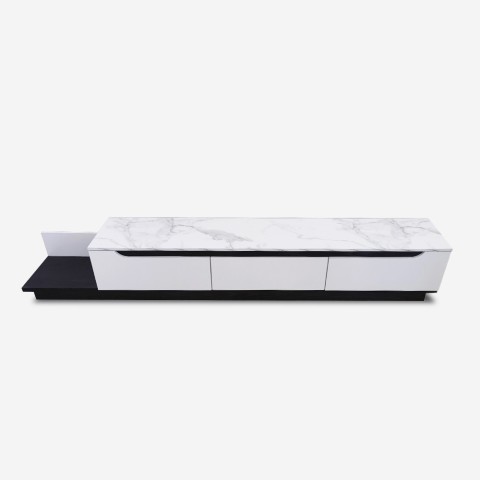Condian Modern Design Marble-Effect Wood TV Stand for Living Room, 220cm Promotion