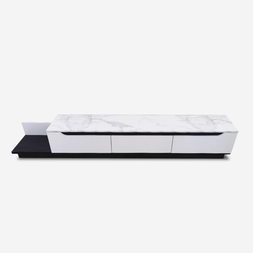 Condian Modern Design Marble-Effect Wood TV Stand for Living Room, 220cm Promotion