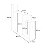 Slim Bathroom Storage Cabinet 17x48x60cm Moposh Choice Of