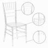 Chiavarina Crystal Transparent Chairs Design for Ceremonies, Bar, Restaurant Catalog
