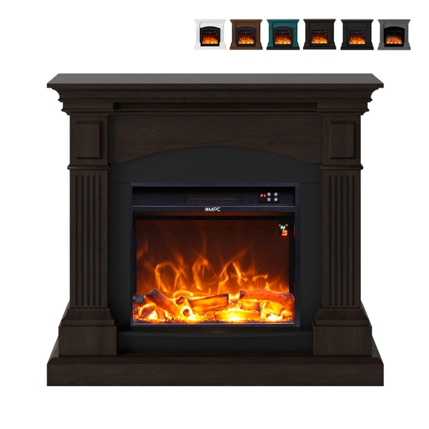 Cetona Floor Electric Fireplace Heater, Energy-Efficient, Classic Frame Discounts