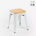 industrial Lix metal stool bar kitchen, wood top, steel rocket wood. Promotion