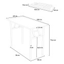 Foldable space-saving office desk for smartworking Foldesk 100x60cm Measures