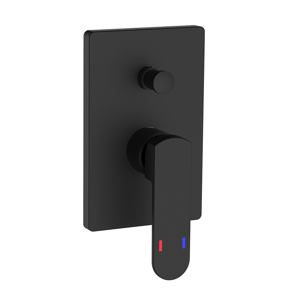 Matte Black Eden Single-Lever Concealed Shower Mixer with Diverter