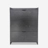 Modern slim space-saving shoe cabinet with 3 folding doors Shong Discounts