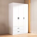 Bedroom wardrobe 3 doors 2 drawers white Endus On Sale