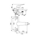 Kalos Matte Black Single-Handle 2-Way Bathtub Mixer On Sale