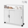 Bathroom mobile cabinet with wheels and 2 sliding doors Kokua Promotion