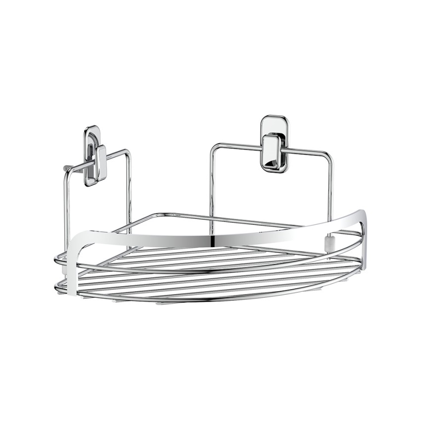 Compact Chrome Corner Shower Shelf Organizer Promotion