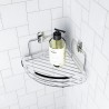 Compact Chrome Corner Shower Shelf Organizer On Sale