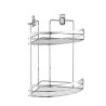 Corner shower shelf in two-level stainless steel for Compact bathroom Promotion