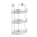 Shelf for compact chrome-plated steel three-level corner shower bathroom Promotion