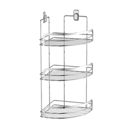 Shelf for compact chrome-plated steel three-level corner shower bathroom Promotion