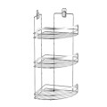 Compact Corner Three-Tier Chrome Shower Shelf Promotion
