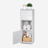 Bathroom column cabinet with 2 doors, object storage and open shelf Hjalpo Bulk Discounts