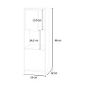 Bathroom column cabinet with 2 doors, object storage and open shelf Hjalpo Characteristics
