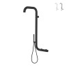 Modern design wall-mounted shower with matte black stainless steel and Arborea hand shower On Sale
