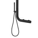 Modern design wall-mounted shower with matte black stainless steel and Arborea hand shower Catalog