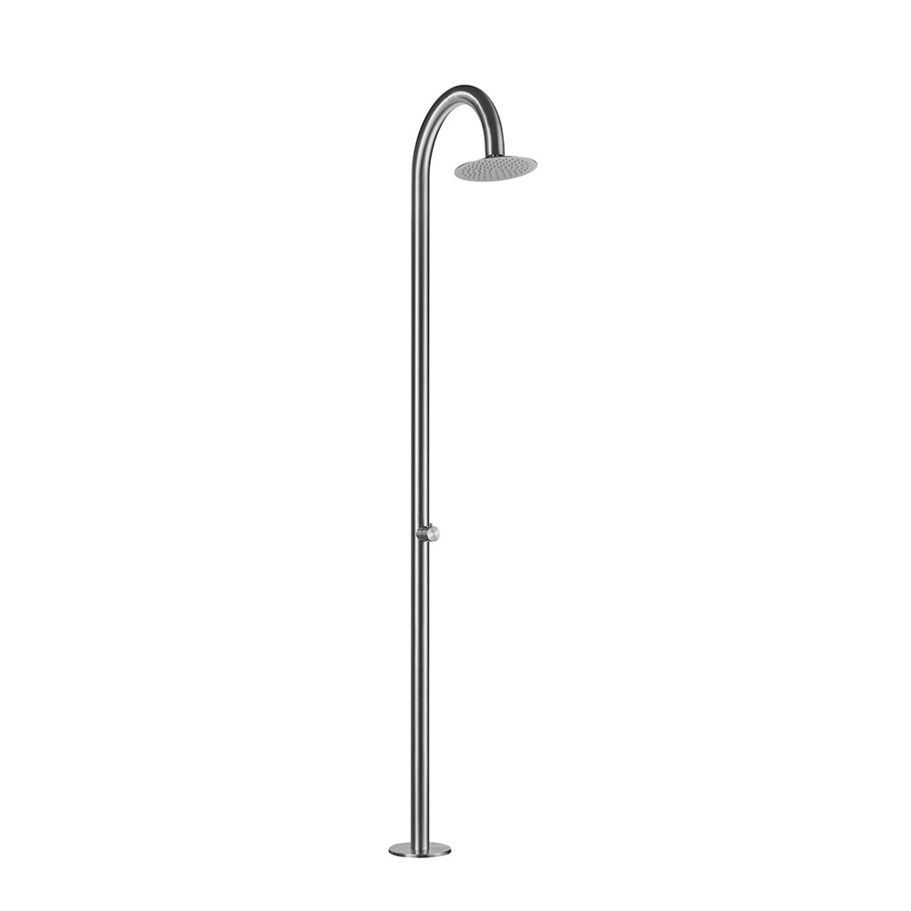 Outdoor pool garden shower in stainless steel, cold water only Palau